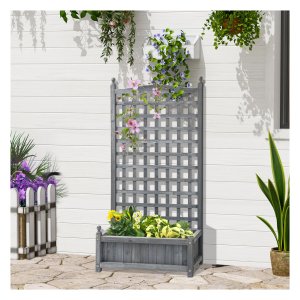 Tuindecoratie - Rustic Garden - Klimrek - Rozenboog - Lichtgrijs