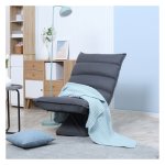 Fauteuilbank - ComfortLiving - Verstelbare rugleuning - Draaibare basis - Donkergrijs