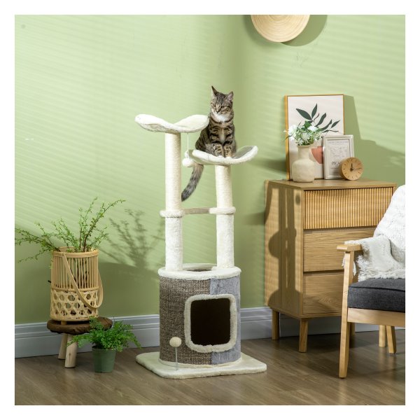 Kattenboom - Luxe design - Speelbal - Crèmewit