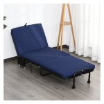 Logeerbed - Luxe Comfort - Opklapbaar & Verstelbaar - Blauw