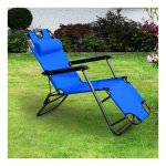 Tuinligbed - Relaxio - Inklapbaar - Metaal - Blauw