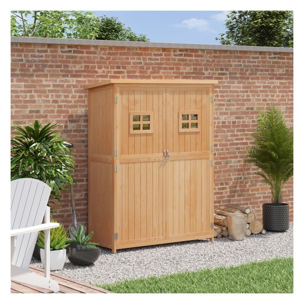 Tuinkast - Zaza Home - Houten schuurapparaat - Pent dak - Grijs