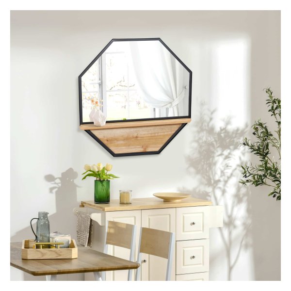 Spiegel - Industrieel Design - Hangend - Zwart