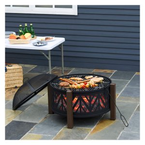 Vuurkorf - BBQ Pro - Grillrooster - Vonkbescherming - Zwart