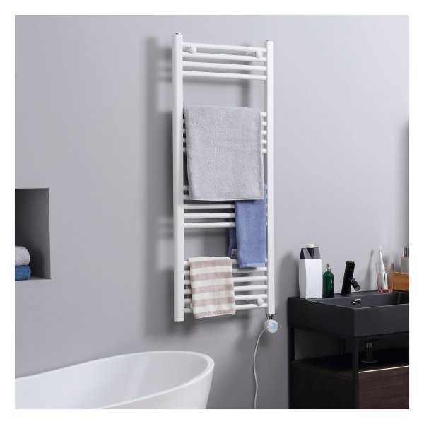 Badkamerradiator - Handdoekradiator - Wandmontage - Oververhittingsbeveiliging - Wit