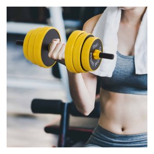 Dumbbell – Complete set – 25 kg – verstelbaar – geel+zwart