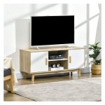 Tv-meubel - - Scandinavisch design - 2 kasten - wit