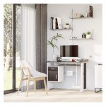 Bureau - Zaza Home - Met lade - Anti-slip - Zwart