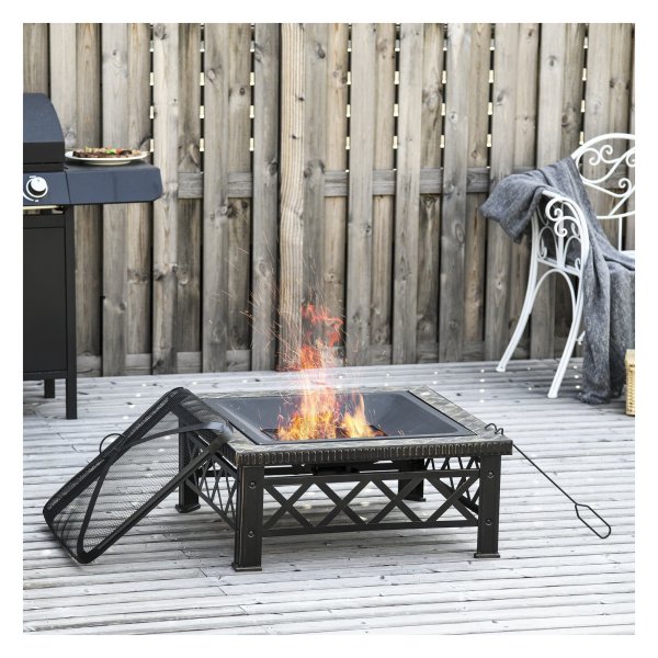 Tuinhaard - Barbecook - Grillfunctie - Vonkbescherming - Zwart