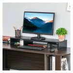 Schermstandaard - Flexibele Dubbele - Hout - Zwart