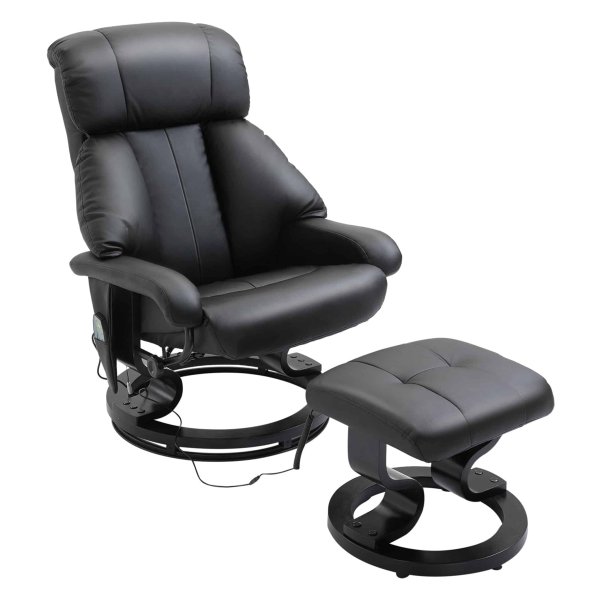 Massagestoel – Luxe Relax - Vibratiepunten – Verstelbare Rugleuning, Zwart