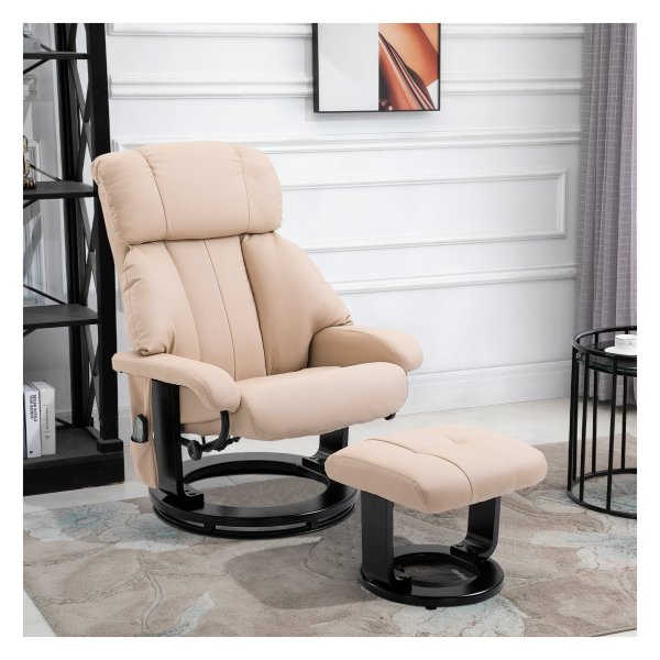 Relaxfauteuil - ComfortMax - Massagefunctie - Ergonomisch Ontwerp - Beige