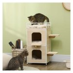 Kattenhol - LuxeKatten - Krabmat - Plateaus - Beige