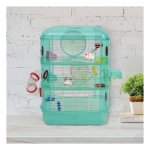 Dierenkooi - Inclusief voerbak en drinkfles - Groen