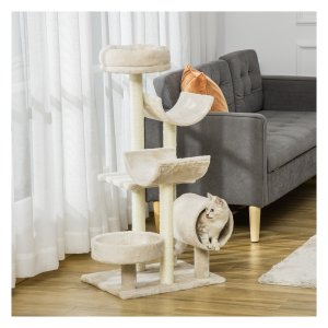 Klimbomen - Kattenparadijs - Krabboom - Speelgoedtunnel - Beige