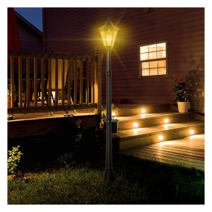 Tuinlantaarn - SolarLight - 19 LEDs – 130 Lumen - zwart