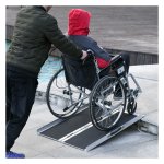 Rolstoelhelling - Opvouwbaar - Belastbaar - Zwart