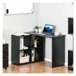 Hoekbureau - Zaza Home - opbergvakken - gaming - zwart