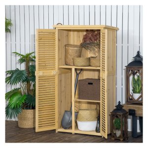 Apparaatkast - Steigerhout - 4 compartimenten - donkerbruin