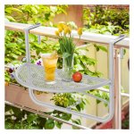 Hangtafel - PrimaGarden - In hoogte verstelbaar - Halfrond - Wit