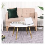 Salontafel - Nature Collection - Ronde vorm - Hout/metaal - Natuurlijk wit