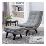 Fauteuil - Relax - Voetenbank - Grijs