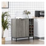 Vitrinekast - Moderne Design - Verstelbare Planken - Grijs