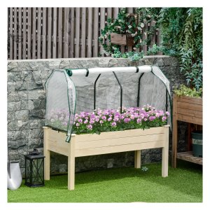 Tuinkas - Groene Vingers - Stalen Frame - Natuurlijk Dennenhoutgroen