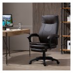 Directiezetel - ErgoComfort - Voetensteun - Gewatteerde rugleuning - Bruin