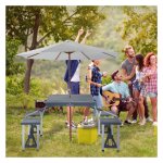 Tuintafel - Zaza Home - Opvouwbaar - Donkergrijs