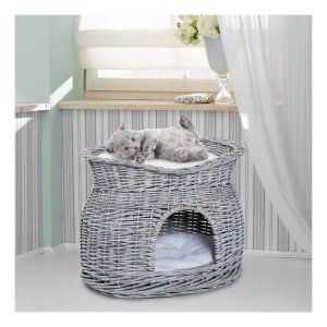 Kattenmand – Rotan Luxe – Comfortabel – Grijs