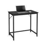 Computerbureau, klein kantoorbureau en werkstation, werkbureau voor thuiskantoor, studie, slaapkamer, 50 x 80 x 76 cm, industriële stijl, metalen frame, zwart