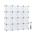 15 Cube Diy Shelving System Plastic Cabinet met deuren in modieuze witte stal en gemakkelijk te monteren