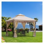 Feesttent - GardenJoy - Dubbel dak - Waterdicht - Blauw