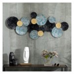 Wandsculptuur - Stijlvolle Woondecoratie - Modern & Uniek - Goud/Zwart
