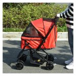 Hondenbuggy - Rode Pet Trolley - Opvouwbaar en ideaal voor wandelingen