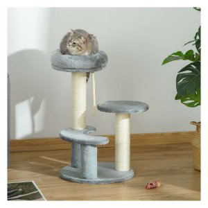 Krabmeubel - Kattenparadijs - Met hangmat en kattenbed - Grijs
