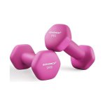 Set van 2 halters, 2 x 1 kg, neopreen handgewichten, niet-slip grip, fitness-trainingen