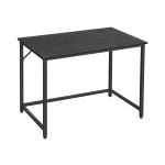 Bureau, kleine computerbureau, kantoor voor studie, slaapkamer, 50 x 100 x 76 cm, industrieel ontwerp, metalen frame, zwarte