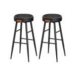 Barkrukken - Stijlvol Design - Kunstleer - Zwart