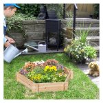 Plantenbak - Hoge zeshoekig - Natuurlijk