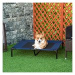 Hondenbed - Comfortabel en stevig metalen frame - Blauw