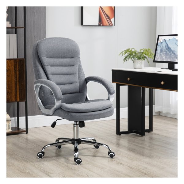 Bureaustoel - Kantoor - Ergonomisch design - Hoogte verstelbaar - Grijs