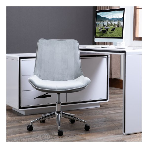 Bureaustoel - Luxe Office - Draaibaar & Verstelbaar - Grijs