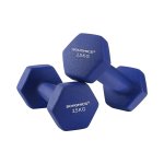 Set van 2 halters, 2 x 2,5 kg niet-slip gymnastiek Dumbbell met matte neopreen coating krachttraining Home Gym Blue