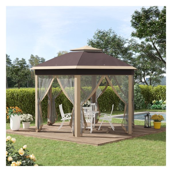 Partytent - EasyGarden - Pop-up - Dubbel dak - Beige