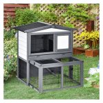 Dierenstal - Luxe Dierenhuis - Cavia Ramp - Omheining - Grijs