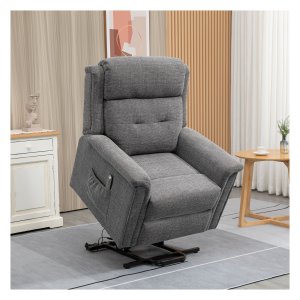 Elektrische relaxfauteuil met TV-functie - Luxe comfortstoel met afstandsbediening - Antraciet
