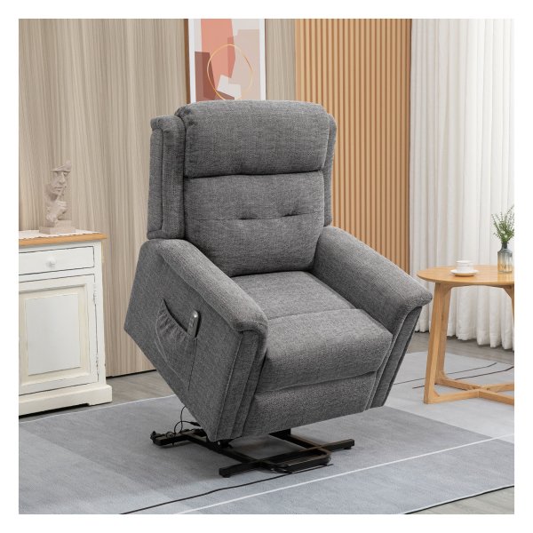 Elektrische relaxfauteuil met TV-functie - Luxe comfortstoel met afstandsbediening - Antraciet