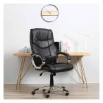 Ergonomische bureaustoel - Comfort Deluxe - Kantelmechanisme - Hoge rugleuning - Zwart